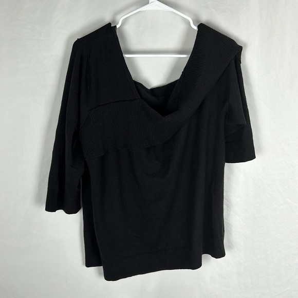 Lane Bryant Fitted Medium-Sleeve Asymmetrical Neck Pullover Sweater -Size 22/24 - Picture 6 of 8